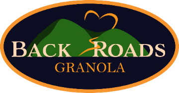 back roads granola logo for brand glyphosate free oats