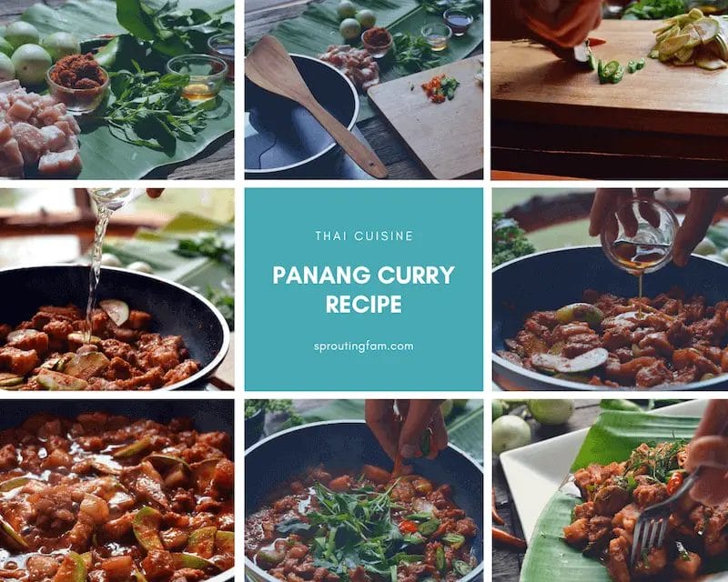 Panang Curry Recipe collage