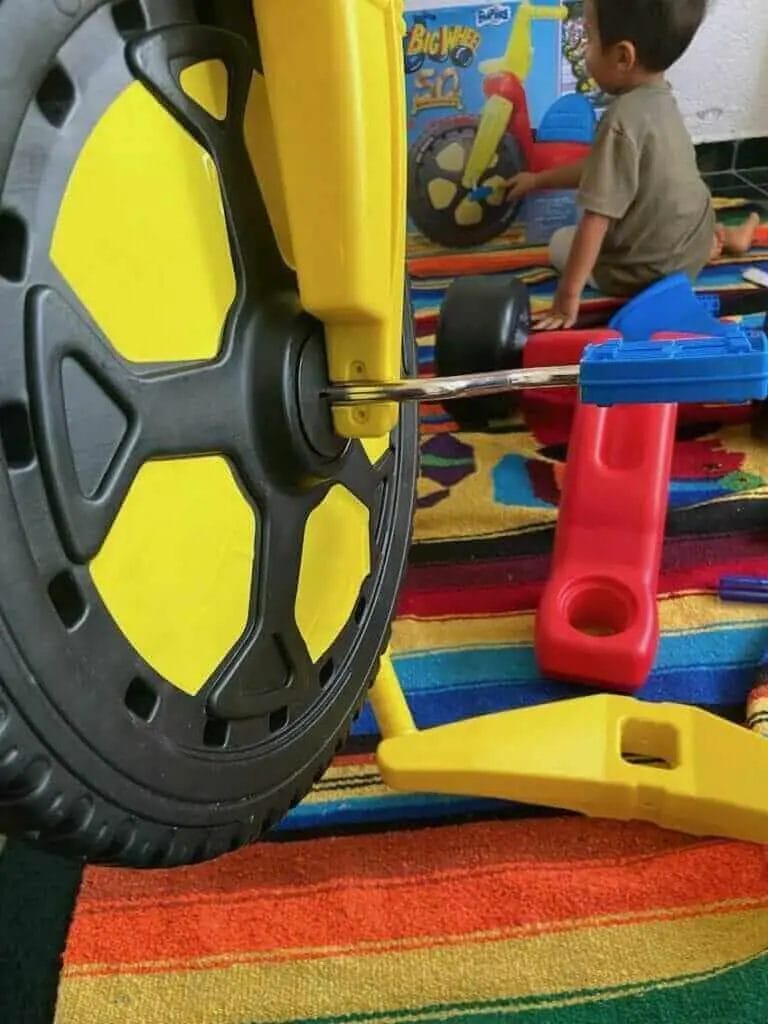 Toddler big wheel trike fork assembly