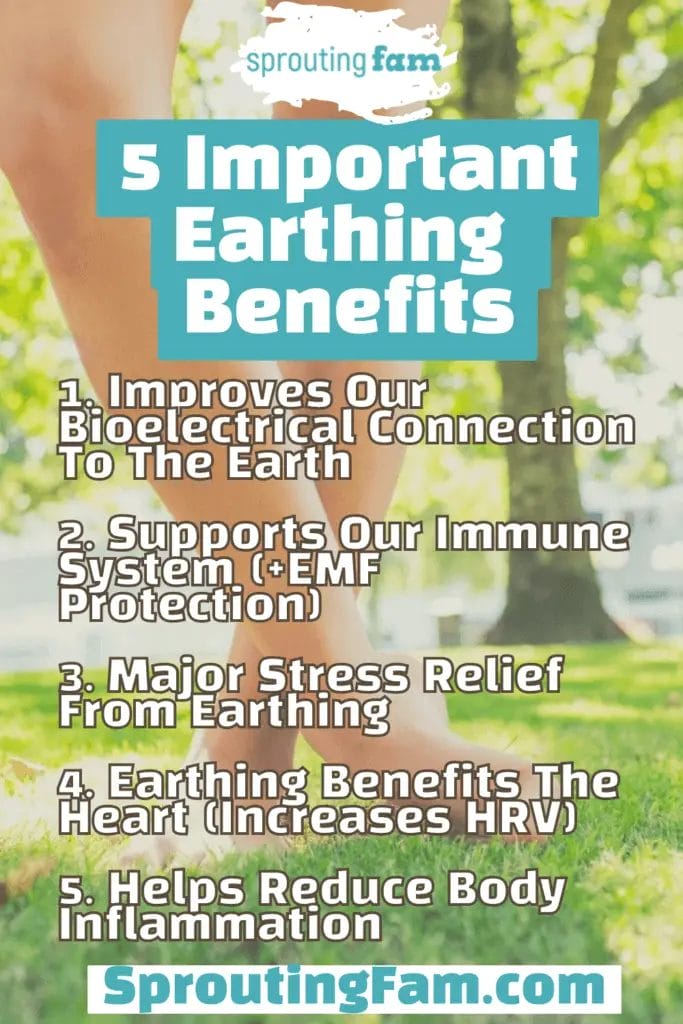 earthing benefits sprouting fam blog post pin