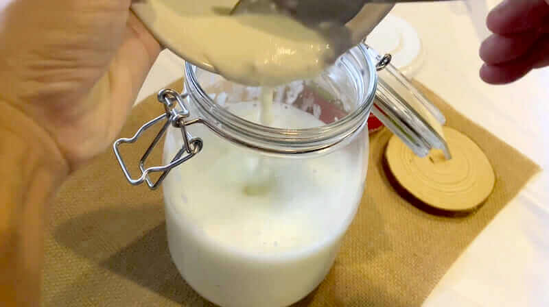 raw milk yogurt a work in progress in glass jar
