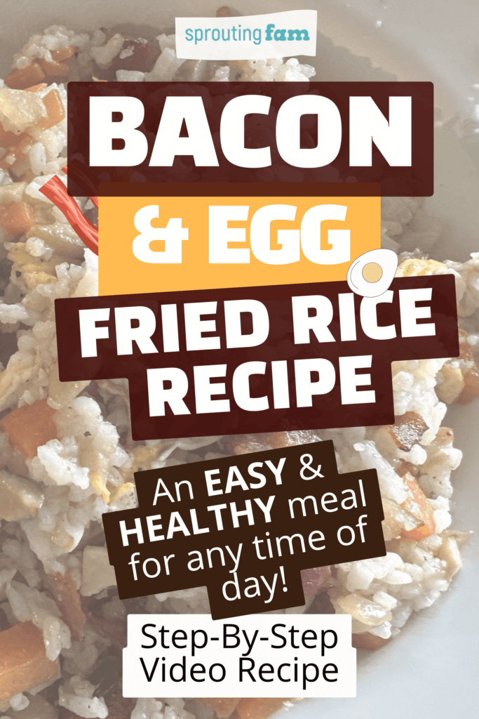bacon and egg fried rice recipe pinterest pin