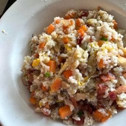 bacon fried rice recipe finished by sprouting fam